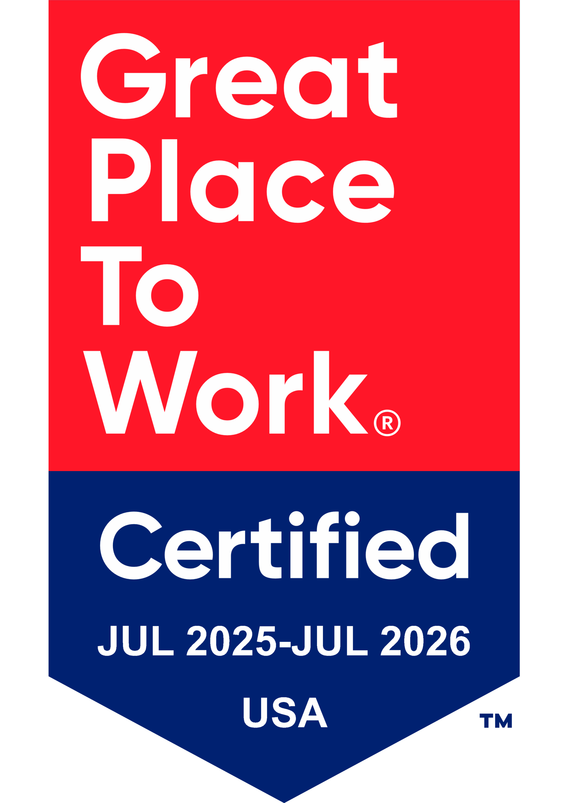 Great Place to Work Certified 2025-2026